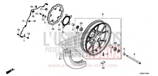 FRONT WHEEL CBF300NAJ de 2018